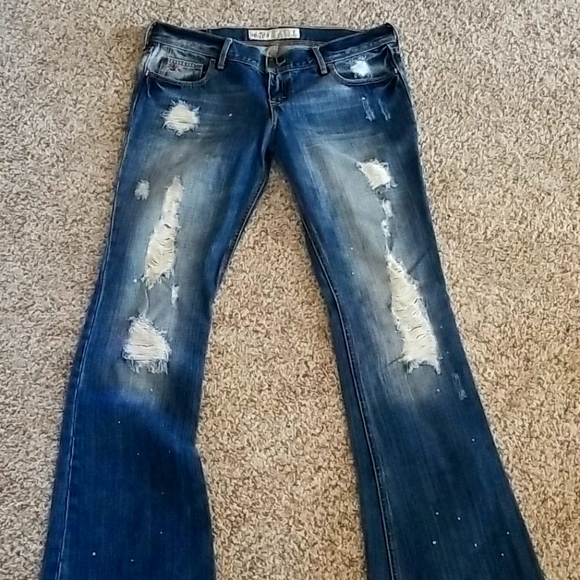 Hollister Denim - Hollister mid-rise ripped distressed jeans